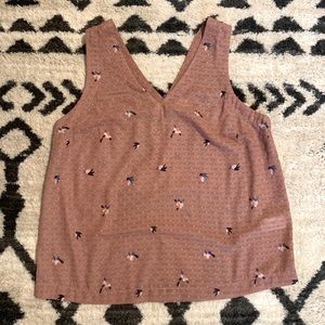 A New Day Sheer Dusty Pink Tank Top Blouse